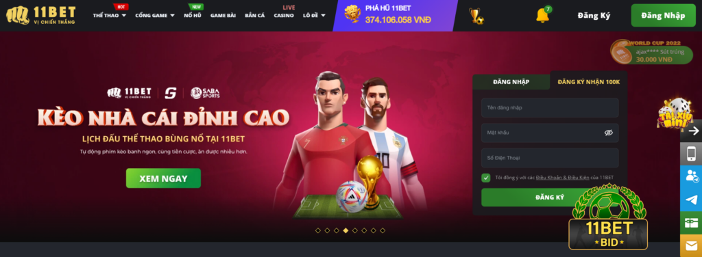 Kho sản phẩm, trò chơi cá cược đa dạng hiện có của nhà cái 11bet net